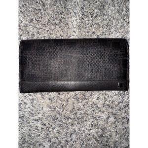 Men's Dunhill Brown Tan Patterned Leather Long Wallet One Size​